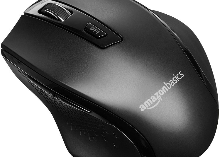 AmazonBasics Ergonomic Wireless PC Mouse