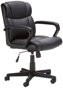 AmazonBasics Mid-Back Leather Office Chair